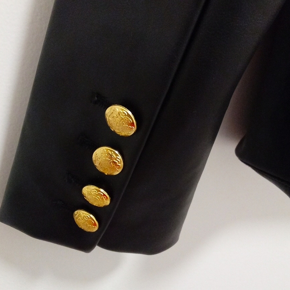 NEW! Anthropologie Nico Faux Leather Blazer XS - Picture 5 of 14